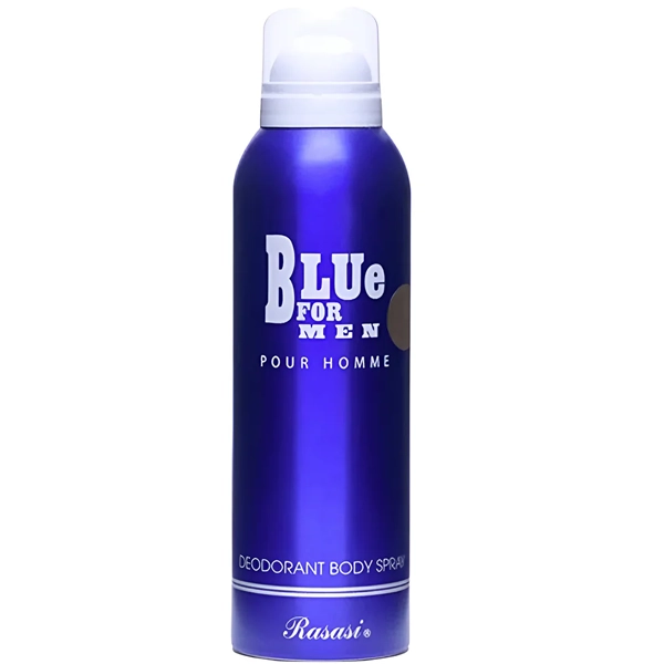 اسپری بلو فور من رصاصی اصل مردانه دئودورانت 24 ساعته 200 میل | Rasasi Blue For Men Pour Homme Deodorant Body Spray 200ml